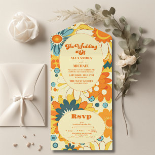 Casamento de Groovy moderno margarida floral amare