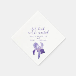 Casamento de guardanapos de papel ultra violeta da