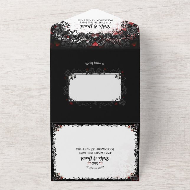 Casamento de Halloween com Splatter de Sangue Eleg (Externo)