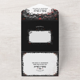 Casamento de Halloween com Splatter de Sangue Eleg