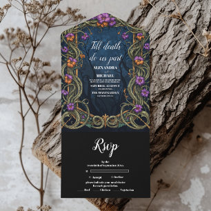 Casamento de Halloween em estilo Gótico Art Nouvea