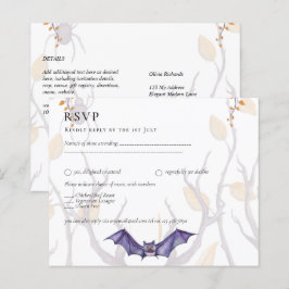 Casamento de Halloween Invitation Gothic Skulls Pu