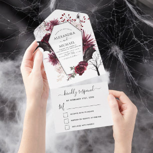 Casamento de Halloween O outono cai no escuro Borg