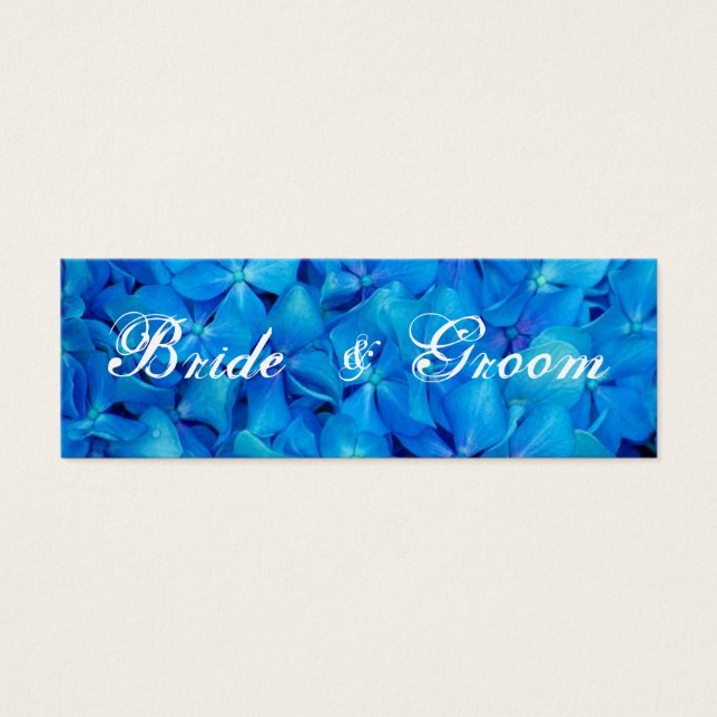 Casamento de Hydrangea Azul - Obrigado, etiqueta (Frente)