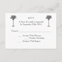 Casamento de Ilha Tropical de Palmeira Formal RSVP