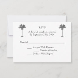 Casamento de Ilha Tropical de Palmeira Formal RSVP
