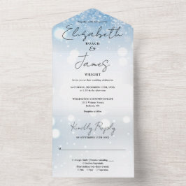 Casamento de Inverno de Flocos de Neve com Grafia 