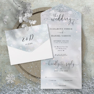 Casamento de Inverno Minimalista com Corações em S