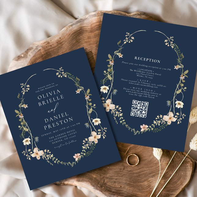 Casamento de Jardim do Código QR do marinho Blue W (Criador carregado)