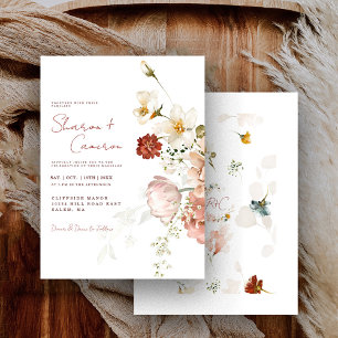 Casamento de Jardim Floral Boho em Aquarela Rústic