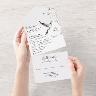Casamento de Jardim Floral Chines Elegante Branco