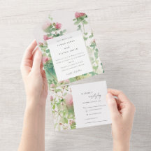 Casamento de Jardim Floral, Cor de Água Rosa Suave