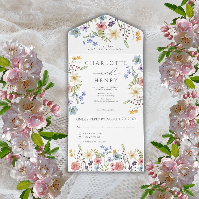 Casamento de Jardim Simples de Flores Selvagens (Criador carregado)
