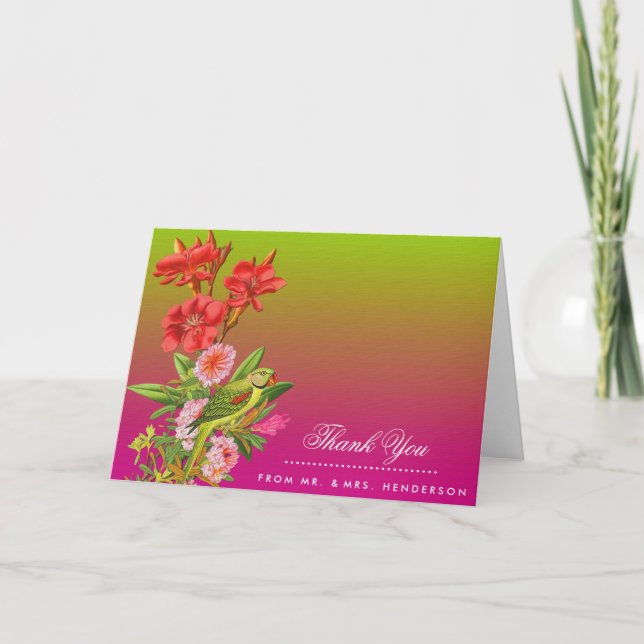 Casamento de Jardim Vintage Agradecimento (Frente)