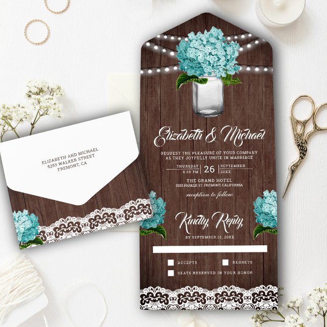 Casamento de Jarra de Pedra com Hortênsia Azul Tea (Criador carregado)