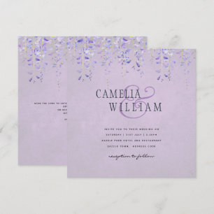 Casamento de Lace de Wisteria Roxo Moderno