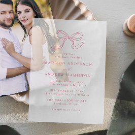 Casamento de Laço Rosa Elegante