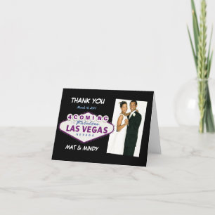 Casamento de Las Vegas Obrigado Cartões com fotos