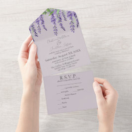 Casamento de Lavandas Elegante de Flores de Wister