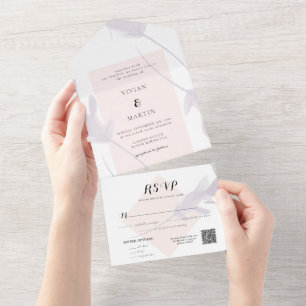 Casamento de Lavandas Violeta e Cor de Pêssego Ele