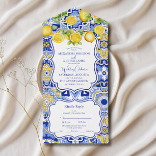 Casamento de Limões azulejos Azuis
