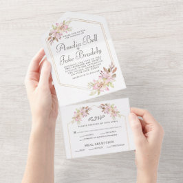Casamento de Lírios Rosa-Rosa-Escamosos-Cama Elega