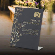 Casamento De Livro De Convidado Com Foto Floral Do
