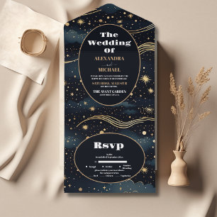 Casamento de Lua das Estrelas Azuis Celestiais