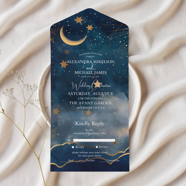 Casamento de Lua das Estrelas Azuis Celestiais (Criador carregado)