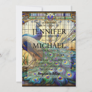 Casamento de Luxo: Convites de Peacock Majestosos