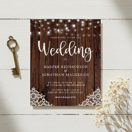 Casamento de Luzes de Corda de Madeira Rustic Wood