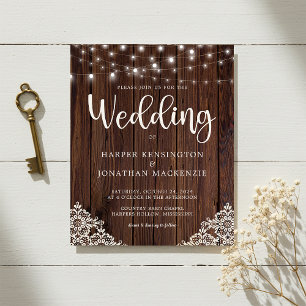 Casamento de Luzes de Corda de Madeira Rustic Wood