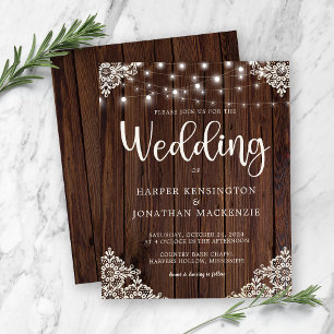 Casamento de Luzes de Corda de Madeira Rustic Wood