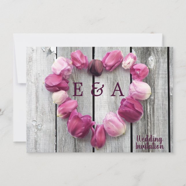 Casamento de madeira rústica com celeiro de flores (Frente)