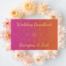 Casamento de Mandala, Ombre Cor-de-Rosa e Laranja