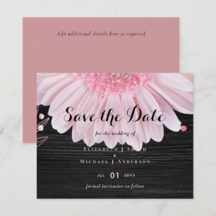 Casamento de margarida rosa-rosa-preto moderno