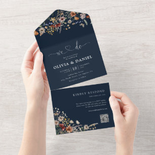 Casamento de marinho Azul-Pequeno Flor Selvagem