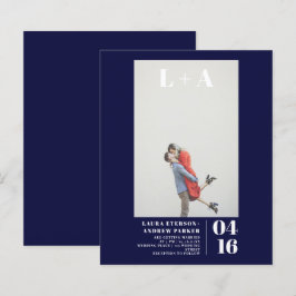 Casamento de marinho minimalista moderno e ousado