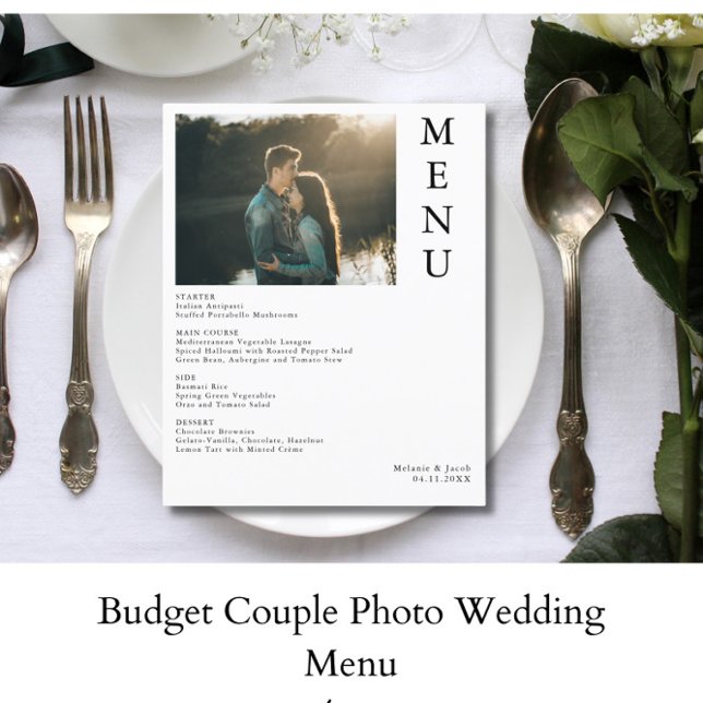 Casamento de Menu de Foto de Casal com Orçamento (Criador carregado)