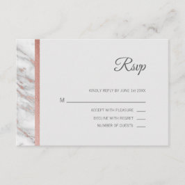 Casamento de Menu do Classy Marble Rosa Gold Foil 