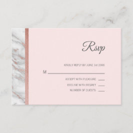 Casamento de Menu do Classy Marble Rosa Gold Foil 