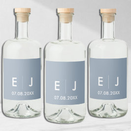 Casamento de Monograma Azul e Branco