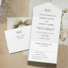 Casamento de Monograma Branco