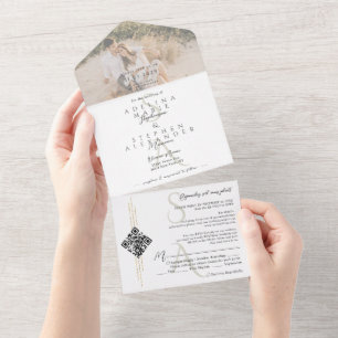 Casamento de Monograma Contemporâneo de Script Pre