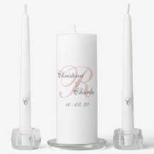 Casamento de Monograma de Cinzas Rosa-Blush