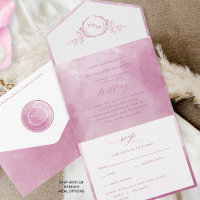 Casamento de Monograma de Mola Elegante e Cor de Á