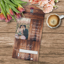 Casamento de monograma de pedras de madeira rustic