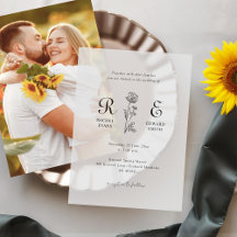 Casamento de Monograma Minimalista Romântico