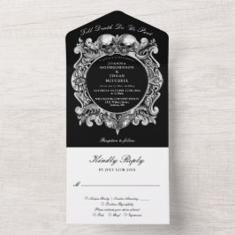 Casamento de Monogramas até à morte de crânios gót
