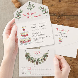 Casamento de Natal Caprichoso com Champanhe